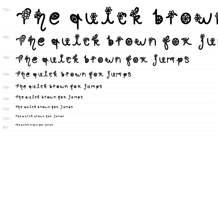 Flower Font Regular Waterfall