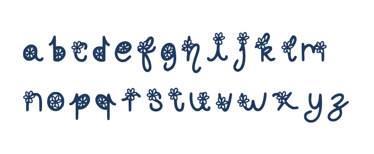 Flower Font Regular Lowercase