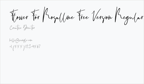 Flower For Rosalline Free Version Regular Business Card