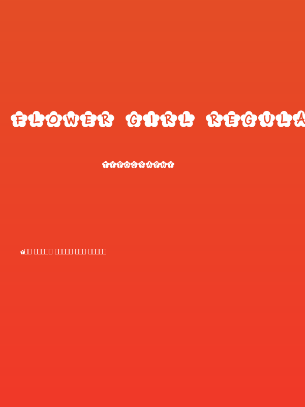 Flower Girl Regular Poster