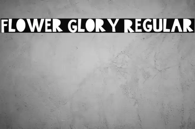 Flower Glory Regular Font examples