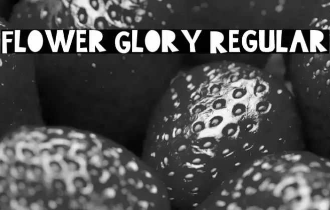 Flower Glory Regular Font examples