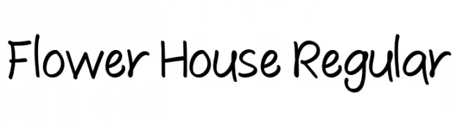 Flower House Regular Schriftart