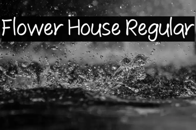Flower House Regular Schriftart examples