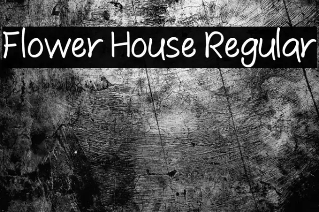 Flower House Regular Schriftart examples