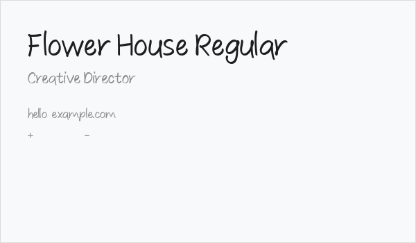 Flower House Regular Business Card