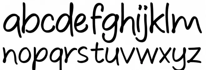 Flower House Regular Schriftart Kleinbuchstaben