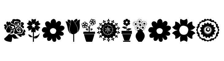 Flower Icons  Free Fonts Download
