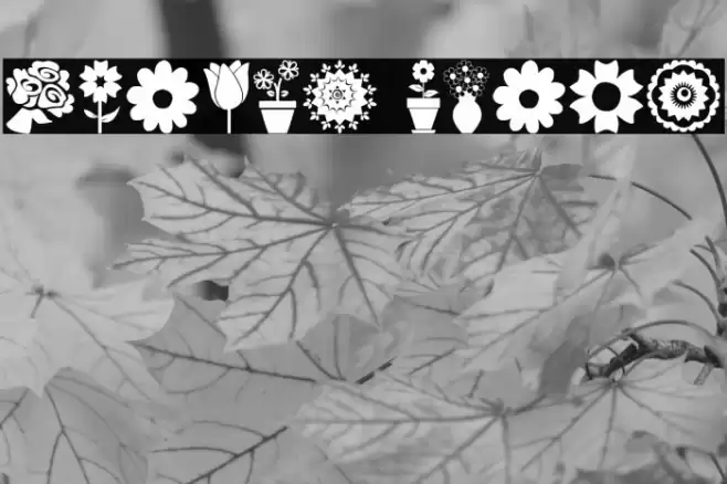 Flower Icons Font examples