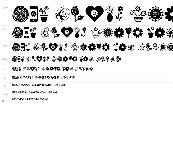 Flower Icons Waterfall