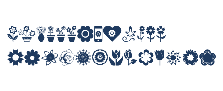 Flower Icons Lowercase