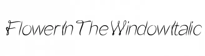 Flower In The Window Italic  Скачать бесплатные шрифты