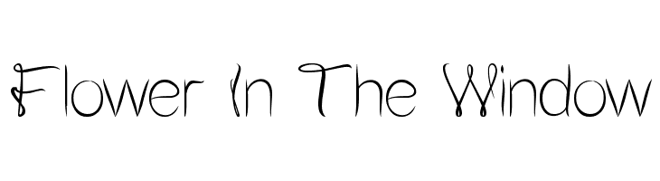 Flower In The Window Font