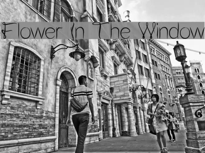 Flower In The Window Font examples