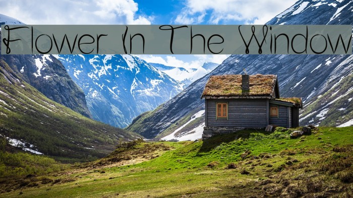 Flower In The Window Font examples