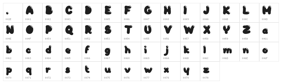 Flower Island Regular Character Map