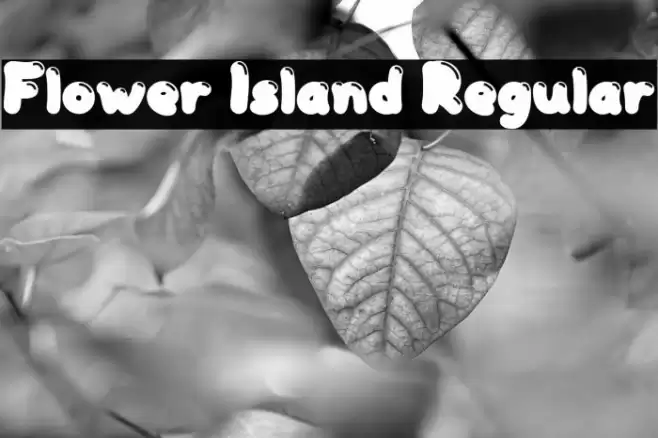 Flower Island Regular 字体 examples