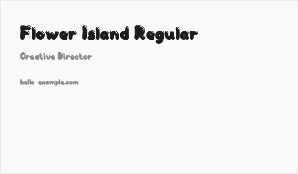 Flower Island Regular Business Card