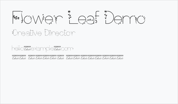 Flower Leaf Demo Business Card