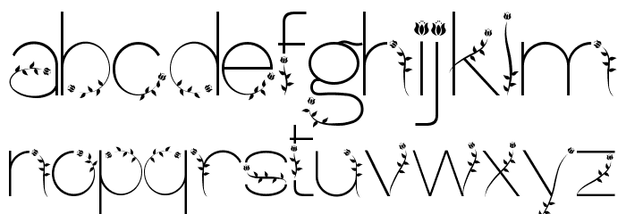 Flower Leaf Demo Font LOWERCASE