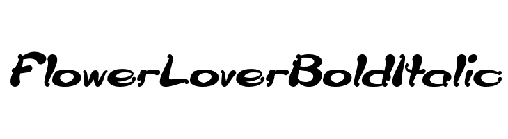 Flower Lover Bold Italic  font caratteri gratis