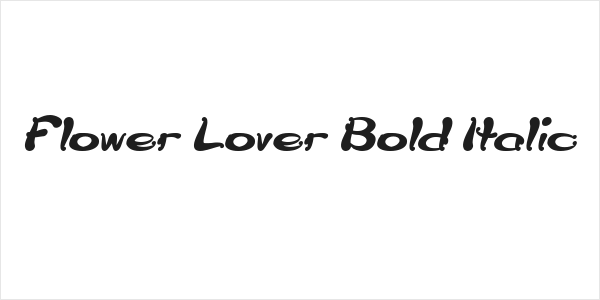 Flower Lover Bold Italic Logo