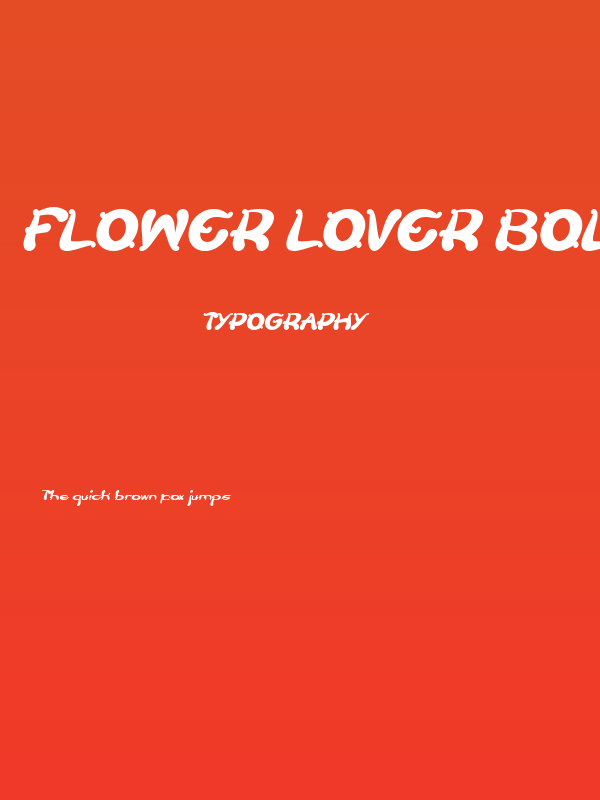 Flower Lover Bold Italic Poster