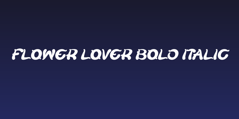 Flower Lover Bold Italic Social Header