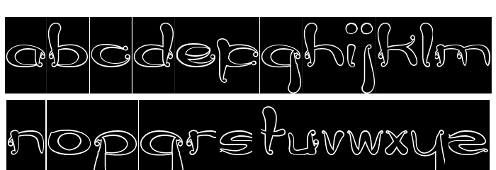 Flower Lover-Hollow-Inverse Font LOWERCASE