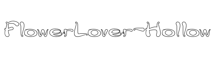 Flower Lover-Hollow  font caratteri gratis