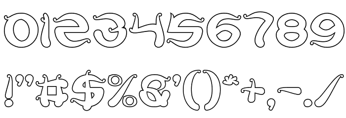 Flower Lover-Hollow Font OTHER CHARS
