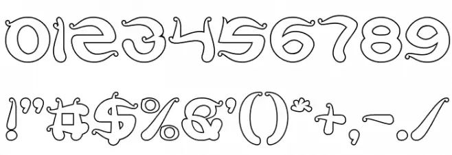 Flower Lover-Hollow Font OTHER CHARS