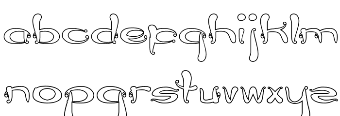 Flower Lover-Hollow Font LOWERCASE