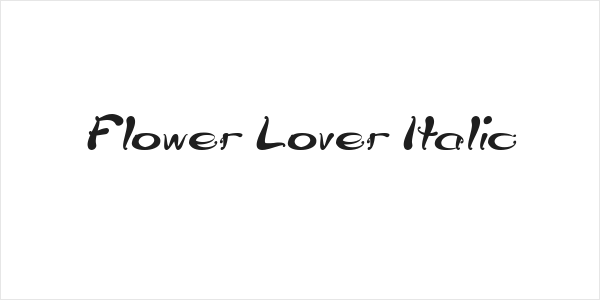 Flower Lover Italic Logo