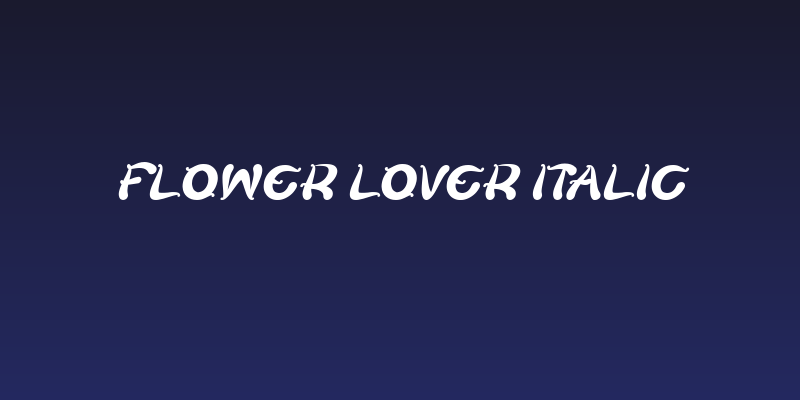 Flower Lover Italic Social Header