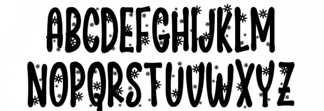 Flower Mager Font Litere mari
