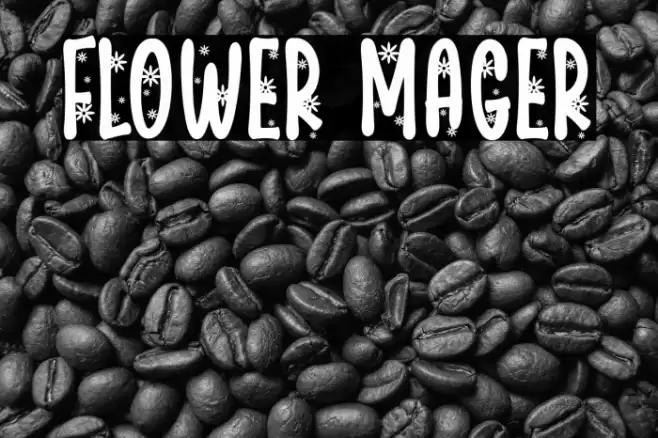 Flower Mager Font examples