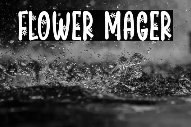 Flower Mager Font examples