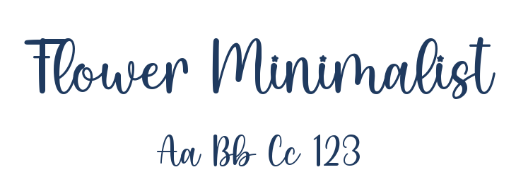 Flower Minimalist Font Preview