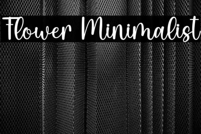 Flower Minimalist 字体 examples