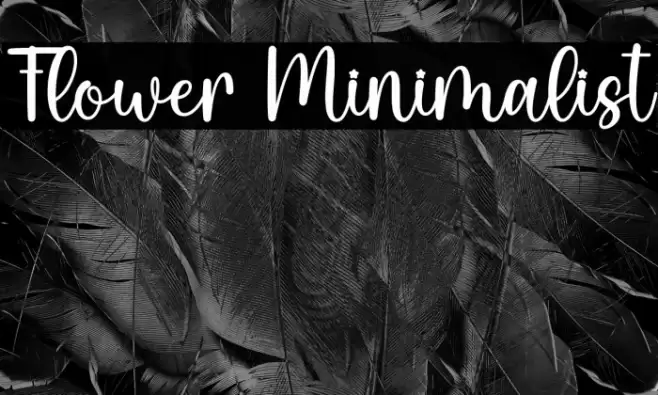 Flower Minimalist 字体 examples