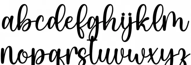 Flower Minimalist Schriftart Kleinbuchstaben