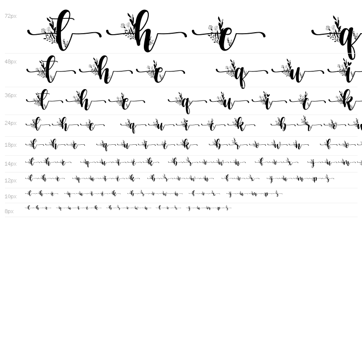 Flower  Monogram Waterfall