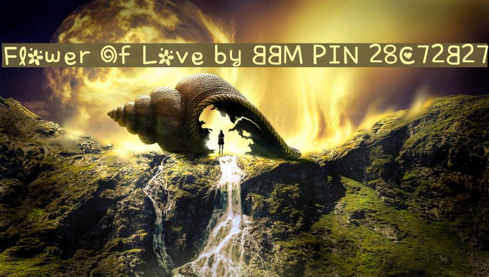 Flower Of Love by BBM PIN 28C72B27 Font examples