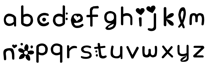 Flower Of Love by BBM PIN 28C72B27 Font LOWERCASE