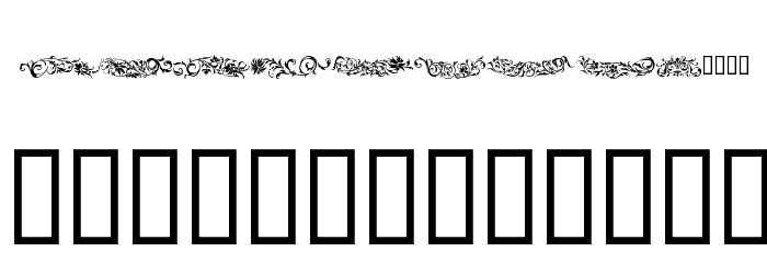 Flower Ornaments Font LOWERCASE