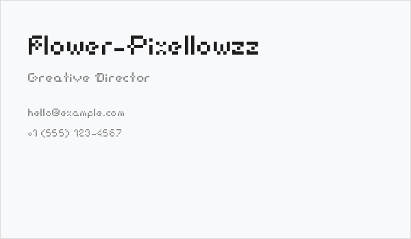 Flower-Pixellowzz Business Card