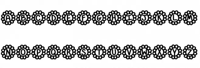 Flower Power Bold Schriftart Groß