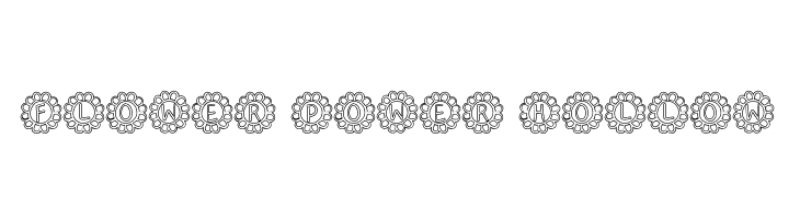 Flower Power Hollow Font