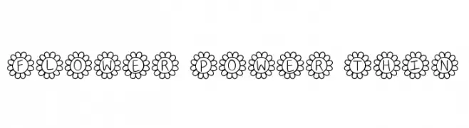 Flower Power Thin  font caratteri gratis